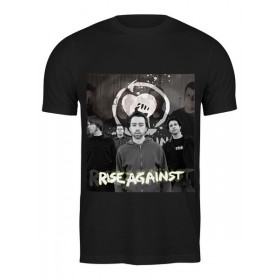 Мужская футболка с принтом Rise Against - photo в Ижевске,  |  | Тематика изображения на принте: 