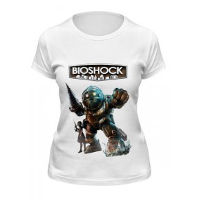 Женская футболка с принтом Bioshock (logo) в Ижевске,  |  | 