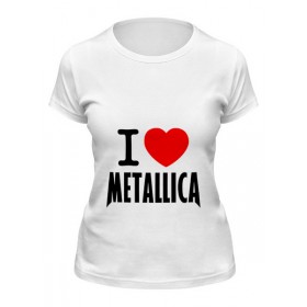 Женская футболка с принтом I love Metallica в Ижевске,  |  | 