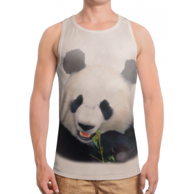 full_print_tanktop с принтом Панда в Ижевске,  |  | Тематика изображения на принте: 