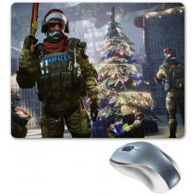 mouse_pad с принтом Warface Новый Год в Ижевске,  |  | 