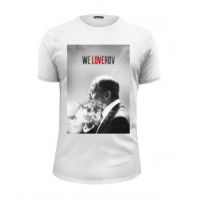 tee с принтом We LOVErov by Design Ministry в Ижевске, Белый, черный, серый меланж, голубой: 100% хлопок, плотность 160 гр. Остальные цвета: 92% хлопок, 8% лайкра, плотность 170-180гр. |  | Тематика изображения на принте: 