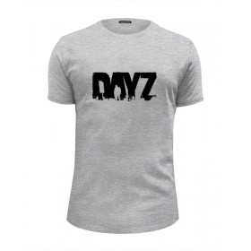 Мужская футболка Premium с принтом DayZ T-shirt в Ижевске, Белый, черный, серый меланж, голубой: 100% хлопок, плотность 160 гр. Остальные цвета: 92% хлопок, 8% лайкра, плотность 170-180гр. |  | 