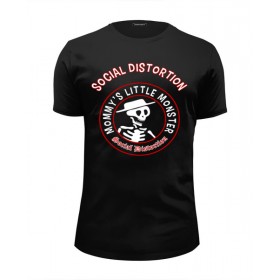 tee с принтом Social Distortion в Ижевске, Белый, черный, серый меланж, голубой: 100% хлопок, плотность 160 гр. Остальные цвета: 92% хлопок, 8% лайкра, плотность 170-180гр. |  | 