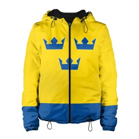 Женская куртка 3D Сборная Швеции по Хоккею: в Ижевске, ткань верха — 100% полиэстер, подклад — флис | прямой крой, подол и капюшон оформлены резинкой с фиксаторами, два кармана без застежек по бокам, один большой потайной карман на груди. Карман на груди застегивается на липучку | sweden | world cup hockey | виктор хедман | вратарь | защитник | клюшка | кубок мира | нападающий | сборная канады | хоккей | хоккейная форма | швеция | эрик карлссон