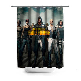 Штора 3D для ванной с принтом Playerunknown`s battlegrounds 3 в Ижевске, 100% полиэстер | плотность материала — 100 г/м2. Стандартный размер — 146 см х 180 см. По верхнему краю — пластиковые люверсы для креплений. В комплекте 10 пластиковых колец | Тематика изображения на принте: battleground | battlegrounds | playerunknown