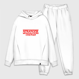 Мужской костюм хлопок OVERSIZE с принтом Очень странные дела в Ижевске,  |  | Тематика изображения на принте: stranger things