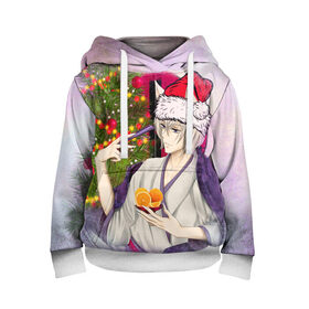 Детская толстовка 3D с принтом Очень приятно, Новый Год в Ижевске, 100% полиэстер | двухслойный капюшон со шнурком для регулировки, мягкие манжеты на рукавах и по низу толстовки, спереди карман-кенгуру с мягким внутренним слоем | Тематика изображения на принте: камисама | очень приятно бог | томоэ