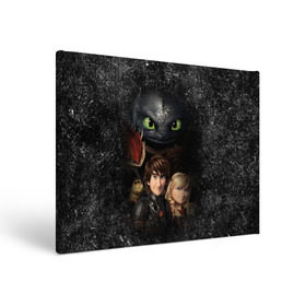 Холст прямоугольный Беззубик и викинги: в Ижевске, 100% ПВХ |  | how to train your dragon | беззубик | викинги | дракон | как приручить дракона | ночная фурия