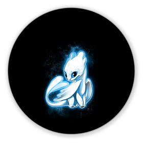 Коврик для мышки круглый с принтом Фурия в Ижевске, резина и полиэстер | круглая форма, изображение наносится на всю лицевую часть | Тематика изображения на принте: berk | dragon | fury | how | island | light | night | to | toothless | train | your | беззубик | дневная | дракона | как | ночная | олух | остров | приручить | фурия