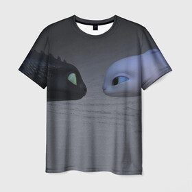 Мужская футболка 3D с принтом Как приручить дракона в Ижевске, 100% полиэфир | прямой крой, круглый вырез горловины, длина до линии бедер | Тематика изображения на принте: детский мультфильм | для детей | как приручить дракона | мультик | мультфильм