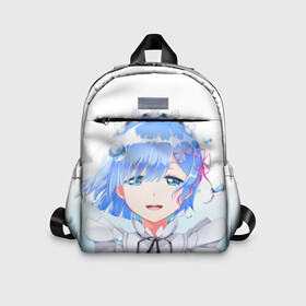 Детский рюкзак 3D с принтом Re:Zero. Рем в Ижевске, 100% полиэстер | лямки с регулируемой длиной, сверху петелька, чтобы рюкзак можно было повесить на вешалку. Основное отделение закрывается на молнию, как и внешний карман. Внутри дополнительный карман. По бокам два дополнительных кармашка | re zero | re:zero. жизнь с нуля в альтернативном мире | re:zero. жизнь с нуля в другом мире | rezero | аниме | манга | рем | рем и рам | эмилия