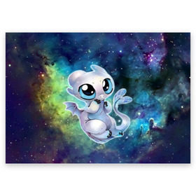 Поздравительная открытка с принтом дневная фурия в Ижевске, 100% бумага | плотность бумаги 280 г/м2, матовая, на обратной стороне линовка и место для марки
 | Тематика изображения на принте: how to train your dragon | light fury | беззубик | дракон | как приручить дракона | ночная фурия