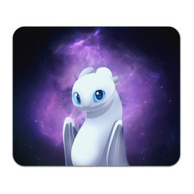 Коврик прямоугольный с принтом дневная фурия в Ижевске, натуральный каучук | размер 230 х 185 мм; запечатка лицевой стороны | Тематика изображения на принте: how to train your dragon | light fury | беззубик | дракон | как приручить дракона | ночная фурия