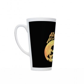 Кружка Латте с принтом Happy New Year в Ижевске, Белая керамика | Объем 480 мл; Высота 150 мм; Диаметр 90 мм | christmas | happy new year | merry christmas | santa | дед мороз | елка | з | новогодний | олени | олень | рождество | с новым годом | с рождеством | санта | санта клаус | счастливого нового года