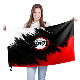 Флаг 3D с принтом DEMON SLAYER KIMETSU NO YAIBA | КЛИНОК РАССЕКАЮЩИЙ ДЕМОНОВ в Ижевске, 100% полиэстер | плотность ткани — 95 г/м2, размер — 67 х 109 см. Принт наносится с одной стороны | demon slayer | kimetsu no yaiba | nezuko | shinobu | slayer | tanjiro | zenitsu | гию томиока | зенитсу | зенитцу | иноске хашибира | клинок рассекающий демонов | незуко | танджиро | шинобу кочо