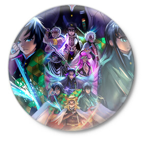 Значок DEMON SLAYER KIMETSU NO YAIBA | КЛИНОК РАССЕКАЮЩИЙ ДЕМОНОВ: в Ижевске,  металл | круглая форма, металлическая застежка в виде булавки | demon slayer | kimetsu no yaiba | nezuko | shinobu | slayer | tanjiro | zenitsu | гию томиока | зенитцу | иноске хашибира | клинок рассекающий демонов | незуко | танджиро | шинобу кочо