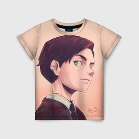 Детская футболка 3D с принтом Академия Амбрелла номер пять в Ижевске, 100% гипоаллергенный полиэфир | прямой крой, круглый вырез горловины, длина до линии бедер, чуть спущенное плечо, ткань немного тянется | Тематика изображения на принте: the umbrella academy | umbrella academy | академия амбрелла | номер пять | пятый