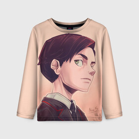 Детский лонгслив 3D с принтом Академия Амбрелла номер пять в Ижевске, 100% полиэстер | длинные рукава, круглый вырез горловины, полуприлегающий силуэт
 | Тематика изображения на принте: the umbrella academy | umbrella academy | академия амбрелла | номер пять | пятый