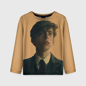 Детский лонгслив 3D с принтом Пятый - Академия амбрелла в Ижевске, 100% полиэстер | длинные рукава, круглый вырез горловины, полуприлегающий силуэт
 | Тематика изображения на принте: the umbrella academy | umbrella academy | академия амбрелла | номер пять | пятый