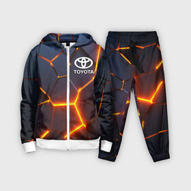 Детский костюм 3D с принтом TOYOTA | ТОЙОТА в Ижевске,  |  | Тематика изображения на принте: 3d плиты | abstraction | auto | geometry | hexagon | neon | paints | sport | stripes | texture | toyota | triangle | абстракция | авто | автомобиль | автомобильные | бренд | брызги | брызги красок | геометрия | краски | марка | машины | неон