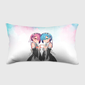 Подушка 3D антистресс с принтом Re:Zero, Рам и Рем  в Ижевске, наволочка — 100% полиэстер, наполнитель — вспененный полистирол | состоит из подушки и наволочки на молнии | ram | re zero | re:zero | re:zero starting life in another world | re:zero жизнь с нуля в альтернативном мире | rem | аниме | жизнь с нуля в другом мире | манга | рам и рем