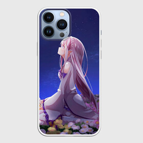 Чехол для iPhone 13 Pro Max с принтом Sweet dreams of Emilia в Ижевске,  |  | anime | dream | flowers | girls | kavai | manga | ram | re | rem | senpai | space | zero | аниме | анимэ | ахегао | зиро | космос | манга | мечты | рам | рем | сенпай | цветы