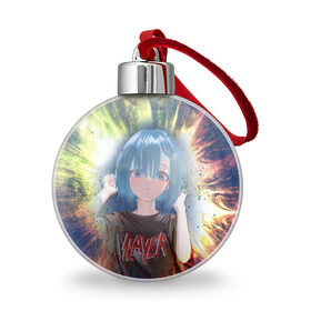 Ёлочный шар с принтом Rem Slayer в Ижевске, Пластик | Диаметр: 77 мм | Тематика изображения на принте: anime | re zero | rem | slayer | жизнь с нуля | ре зеро | рем