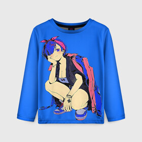 Детский лонгслив 3D с принтом Re zero REM в Ижевске, 100% полиэстер | длинные рукава, круглый вырез горловины, полуприлегающий силуэт
 | ahegao | re zero | re:zero | rem | rezero | sempai | senpai | waifu | waifu material | вайфу | гарем | жизнь в альтернативном мире с нуля | жизнь с нуля | рам | ре зеро | резеро | рем | субару | эмилия