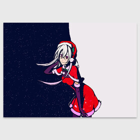 Поздравительная открытка с принтом Re Zero ЕХИДНА снегурочка в Ижевске, 100% бумага | плотность бумаги 280 г/м2, матовая, на обратной стороне линовка и место для марки
 | 2021 | ahegao | echidna | re zero | rem | rezero | sempai | senpai | waifu | вайфу | ехидна | жизнь в альтернативном мире с нуля | жизнь с нуля | новый год | рам | ре зеро | резеро | рем | снегурочка | субару | эмилия