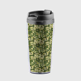 Термокружка-непроливайка с принтом 23 февраля в Ижевске, внутренняя часть — пищевой пластик, наружная часть — прозрачный пластик, между ними — полиграфическая вставка с рисунком | объем — 350 мл, герметичная крышка | Тематика изображения на принте: 23 февраля | армия | боец | вв | ввс | вдв | вмф | воин | гру | день защитника отечества | десантник | дшб | кгб | мвд | мужской день | мчс | омон | пво | пограничник | подарок мужчине | подарок парню