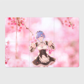 Магнитный плакат 3Х2 с принтом Рем в Ижевске, Полимерный материал с магнитным слоем | 6 деталей размером 9*9 см | Тематика изображения на принте: anime | re zero | re: zero kara hajimeru isekai seikatsu | re: жизнь с нуля в альтернативном мире | rem | демон | ре зеро | рем | рэм