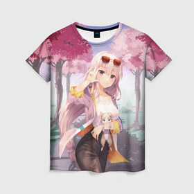 Женская футболка 3D Эмилия и Пак: в Ижевске, 100% полиэфир ( синтетическое хлопкоподобное полотно) | прямой крой, круглый вырез горловины, длина до линии бедер | anime | emilia | re zero | re: zero kara hajimeru isekai seikatsu | re: жизнь с нуля в альтернативном мире | пак | ре зеро | эмилия