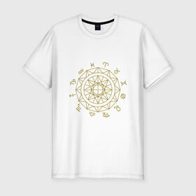 Мужская футболка хлопок Slim Знаки зодиака: в Ижевске, 92% хлопок, 8% лайкра | приталенный силуэт, круглый вырез ворота, длина до линии бедра, короткий рукав | Тематика изображения на принте: astrology | fish | gold | horoscope | moon | space | sun | virgo | zodiac | астрология | астрономия | близнецы | водолей | гороскоп | дева | зодиак | календарь | лев | луна | овен | рак | рыба | символ | скорпион | солнце | стрелец
