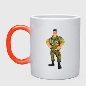 Кружка хамелеон с принтом Защитник Отечества в Ижевске, керамика | меняет цвет при нагревании, емкость 330 мл | Тематика изображения на принте: 23 февраля | 9 мая | defender of the fatherland day | man | soldier | war | автомат | армия | боец | вдв | воин | война | войнушка | газик | деду | день защитника отечества | десант | защита | звезда | камуфляж | мужу | мужчина