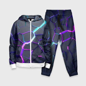 Детский костюм 3D с принтом НЕОНОВЫЙ РАЗЛОМ | 3Д РАЗЛОМ в Ижевске,  |  | Тематика изображения на принте: 3d | 3д | among as | counter strike | csgo | dota | lol | neon | rift | wow | абстракт | амонг ас | броня | геометрия | дота | камни | кс го | кубики | неон | неоновый | пластик | плиты | разлом | розовый | скин | сталь | текстура | фи