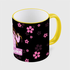 Кружка с принтом NEZUKO | НЕЗУКО в Ижевске, керамика | ёмкость 330 мл | Тематика изображения на принте: demon slayer | kimetsu no yaiba | nezuko | shinobu | slayer | tanjiro | zenitsu | гию томиока | зенитсу | зенитцу | иноске хашибира | клинок рассекающий демонов | незуко | танджиро | шинобу кочо