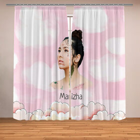 Фотошторы с принтом Манижа Manizha в Ижевске, Блэкаут (светозащита 90%) / Габардин (светозащита 40% | 2 полотна шириной по 145 см; Высота 200-300 см; Крепление: шторная лента (на крючки); | Тематика изображения на принте: manizha | далеровна | душанбе | евровидение | евровидение 2021 | манижа | певица | таджикистан | хамраева