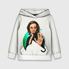 Детская толстовка 3D с принтом Klaus в Ижевске, 100% полиэстер | двухслойный капюшон со шнурком для регулировки, мягкие манжеты на рукавах и по низу толстовки, спереди карман-кенгуру с мягким внутренним слоем | Тематика изображения на принте: umbrella academy | академия амбрелла | клаус харгривз | номер пять | роберт шиэн