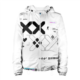Женская куртка 3D с принтом Printstream style | Поток информации (Белизна_1,Перламутр_1) в Ижевске, ткань верха — 100% полиэстер, подклад — флис | прямой крой, подол и капюшон оформлены резинкой с фиксаторами, два кармана без застежек по бокам, один большой потайной карман на груди. Карман на груди застегивается на липучку | 0x000000123 | csgo | desert eagle | m4a1 s | printstream | ксго | поток информации | принтстрим