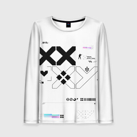 Женский лонгслив 3D с принтом Printstream style Поток информации (Белизна_1 Перламутр_1) в Ижевске, 100% полиэстер | длинные рукава, круглый вырез горловины, полуприлегающий силуэт | 0x000000123 | csgo | desert eagle | m4a1 s | printstream | ксго | поток информации | принтстрим
