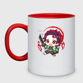 Кружка двухцветная с принтом Танджиро Камадо Kimetsu no Yaiba в Ижевске, керамика | объем — 330 мл, диаметр — 80 мм. Цветная ручка и кайма сверху, в некоторых цветах — вся внутренняя часть | Тематика изображения на принте: demon slayer | kamado | kimetsu no yaiba | nezuko | tanjiro | аниме | гию томиока | зеницу агацума | иноске хашибира | камадо | клинок | корзинная девочка | манга | музан кибуцуджи | незуко | рассекающий демонов | танджиро