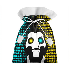 Подарочный 3D мешок с принтом ЛЮБОВЬ СМЕРТЬ И РОБОТЫ в Ижевске, 100% полиэстер | Размер: 29*39 см | Тематика изображения на принте: death | hear | ldr | logo | love | netflix | robots | smile | анимация | кино | лого | лср | любовь | нетфликс | роботы | сердце | сериал | смайл | смайлик