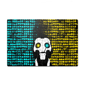 Головоломка Пазл магнитный 126 элементов с принтом ЛЮБОВЬ СМЕРТЬ И РОБОТЫ в Ижевске, полимерный материал с магнитным слоем | 126 деталей, размер изделия —  180*270 мм | Тематика изображения на принте: death | hear | ldr | logo | love | netflix | robots | smile | анимация | кино | лого | лср | любовь | нетфликс | роботы | сердце | сериал | смайл | смайлик