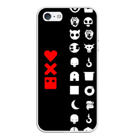 Чехол для iPhone 5/5S матовый с принтом Любовь смерть и роботы в Ижевске, Силикон | Область печати: задняя сторона чехла, без боковых панелей | Тематика изображения на принте: love death robots | netflix | анимационные | знаки | иконки | кибер | крест | логотипы сериалов | нетфликс | роботы | сердце | сериалы | символы | черепа | черно белый