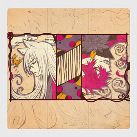 Магнитный плакат 3Х3 с принтом Томоэ и Акира в Ижевске, Полимерный материал с магнитным слоем | 9 деталей размером 9*9 см | Тематика изображения на принте: akura | kamisama kiss | kitsune | mizuki | nanami | tomoe | yokai | акура | аниме | бог | боги | демон лис | демоны | ёкай | змея | йокай | кицуне | лис | мидзуки | мизуки | нанами | неко | очень приятно бог | томое | томоэ