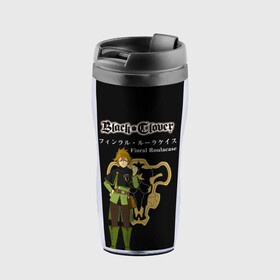 Термокружка-непроливайка Финрал Рулакейс Чёрный Клевер: в Ижевске, внутренняя часть — пищевой пластик, наружная часть — прозрачный пластик, между ними — полиграфическая вставка с рисунком | объем — 350 мл, герметичная крышка | asta | black bulls | black clover | quartet knights | yuno | акума | аниме | аста | блэк кловер | буракку куро:ба | демон | королевство клевера | король магов | лихт | магна | манга | пятилистник | черный бык | чёрный клев