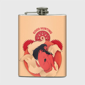 Фляга с принтом Любовь, смерть и роботы. Good hunting в Ижевске, металлический корпус | емкость 0,22 л, размер 125 х 94 мм. Виниловая наклейка запечатывается полностью | Тематика изображения на принте: death | fantastic | future | good | good hunting | hunting | ldr | love | love death and robots | love death robots | netflix | robots | sci fi | будущее | доброй охоты | лдр | лср | любовь | нетфликс | охота | роботы | ф