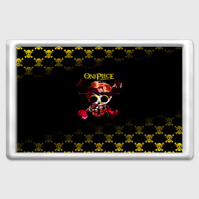 Магнит 45*70 с принтом Пираты Соломенной Шляпы | One Piece в Ижевске, Пластик | Размер: 78*52 мм; Размер печати: 70*45 | Тематика изображения на принте: anime | manga | one piece | аниме | большой куш | ван пис | весёлый роджер | вон пис | король пиратов | логотип | манга | монки д. луффи | мугивары | перекрещённый костями | пират | пиратский флаг