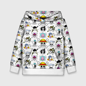 Детская толстовка 3D с принтом Веселые Роджеры пиратов Соломенной Шляпы в Ижевске, 100% полиэстер | двухслойный капюшон со шнурком для регулировки, мягкие манжеты на рукавах и по низу толстовки, спереди карман-кенгуру с мягким внутренним слоем | Тематика изображения на принте: anime | manga | monkey d. luffy | one piece | аниме | большой куш | ван пис | вон пис | гол д. роджер | кайдо | король пиратов | луфи | луффи | манга | манки д. луффи | нами | нико робин | пират | портгас д. эйс | ророноа зоро